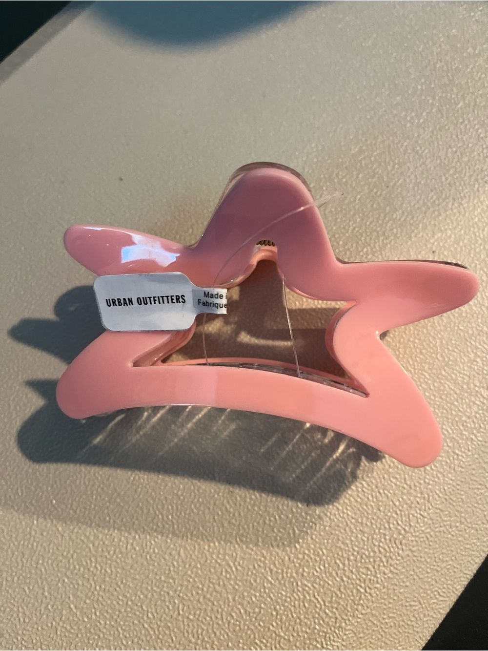 Urban Outfitters Glossy Pink Star Hair Claw